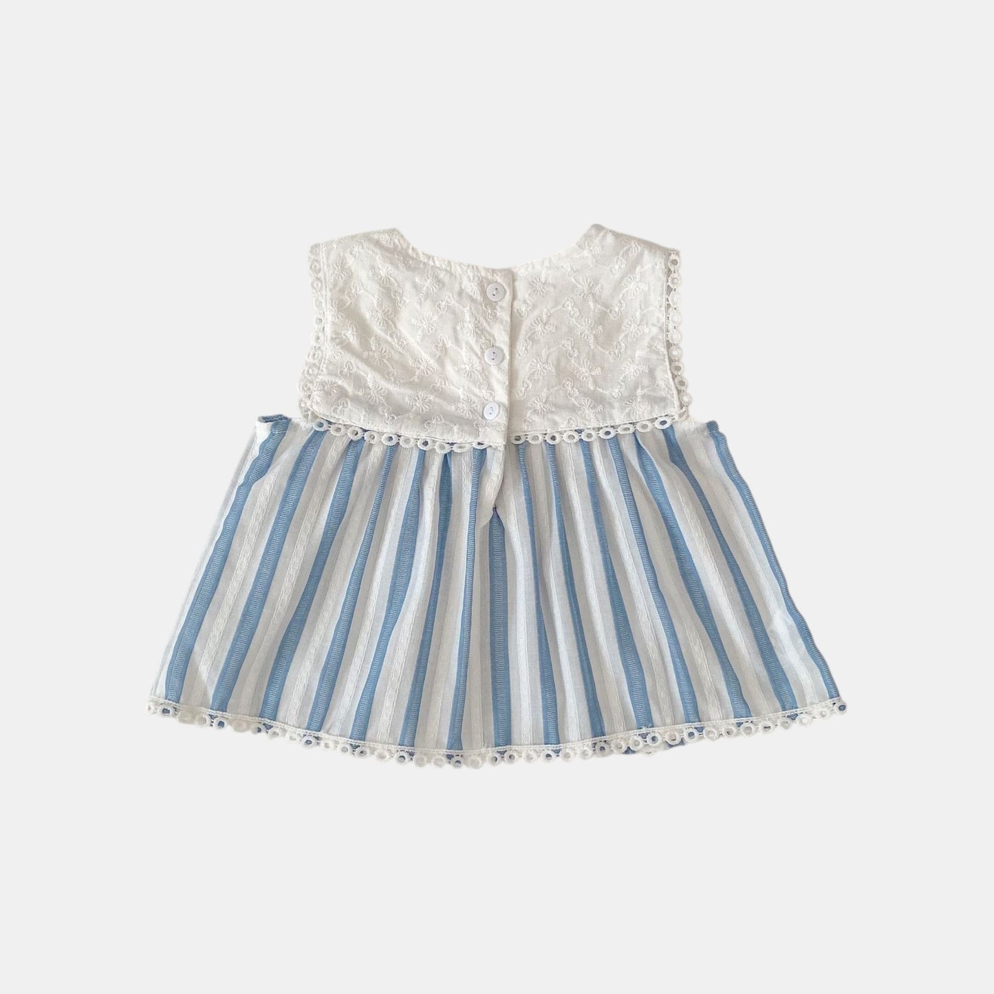 Zoey Cotton Blue Stripe Set (6m-4yrs)