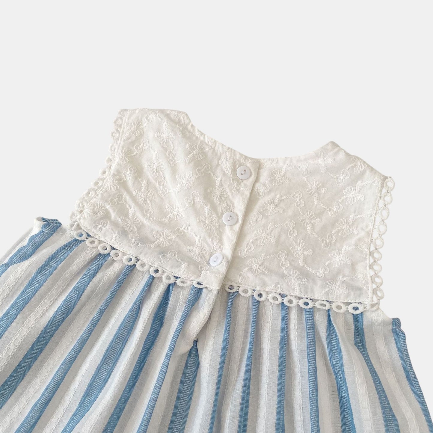 Zoey Cotton Blue Stripe Set (6m-4yrs)