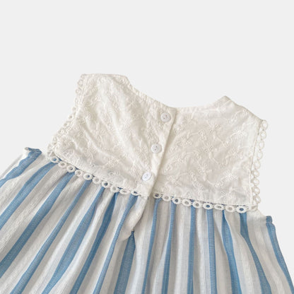 Zoey Cotton Blue Stripe Set (6m-4yrs)